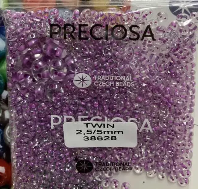 Preciosa Twin Beads 3.5 Oz 38628 2.5/5mm