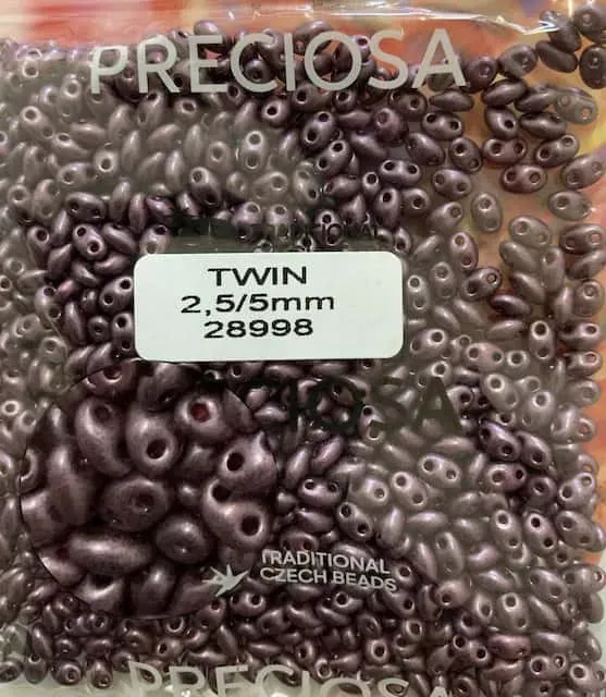 Preciosa Twin Beads 3.5 Oz 28998 2.5/5mm