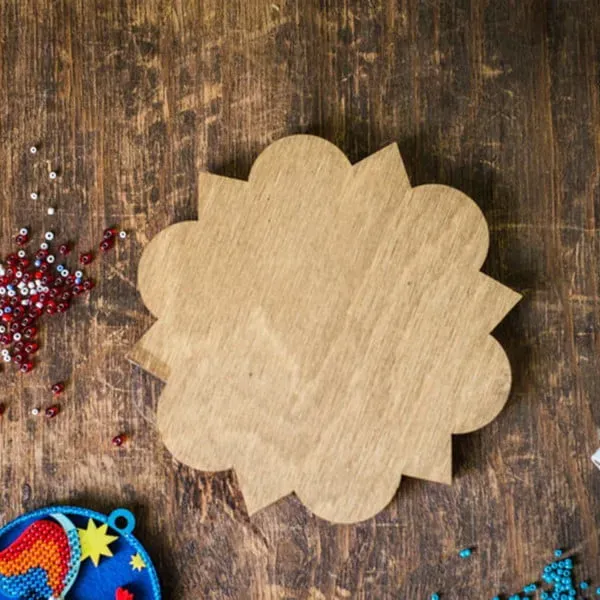 Lonjew Bead Container Wood Flower with Needle Magnet 4