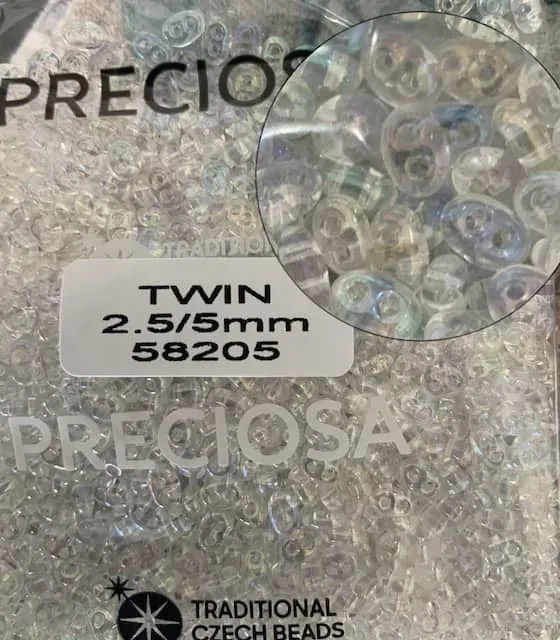 Preciosa Twin Beads 3.5 Oz 58205 2.5/5mm