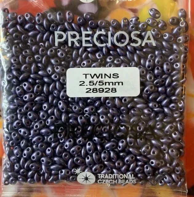 Preciosa Twin Beads 3.5 Oz 28928 2.5/5mm