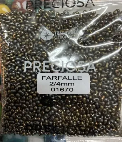 Preciosa Farfalle Beads 3.5 Oz 01670 2/4mm