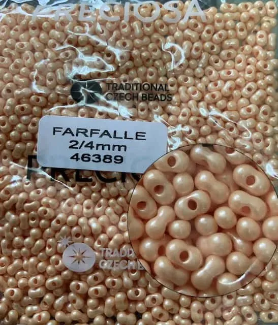 Preciosa Farfalle Beads 3.5 Oz 46389 2/4mm