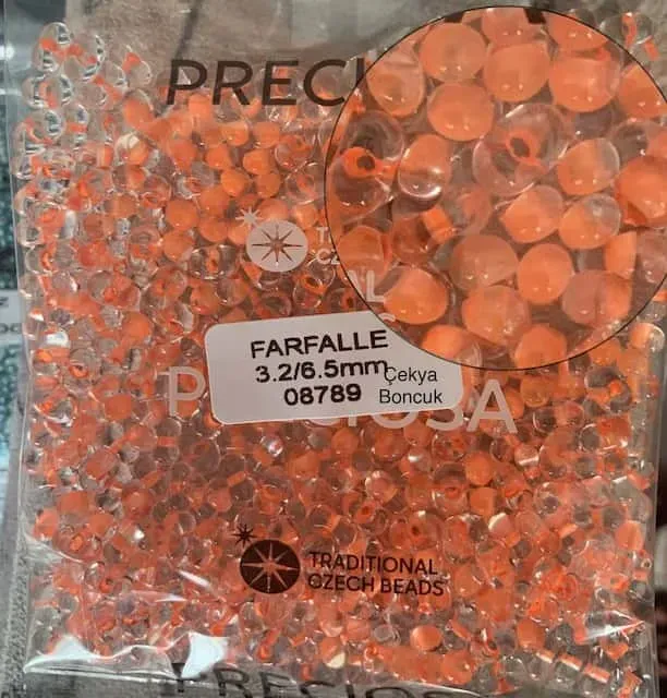 Preciosa Farfalle Beads 3.5 Oz 08789 3.2/6.5mm