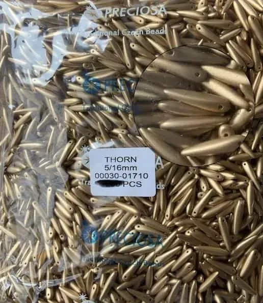Preciosa Thorn Beads 3.5 Oz 5/16mm 00030-01710 100 Pcs