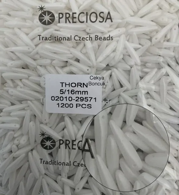 Preciosa Thorn Beads 3.5 Oz 5/16mm 02010-29571 100 Pcs