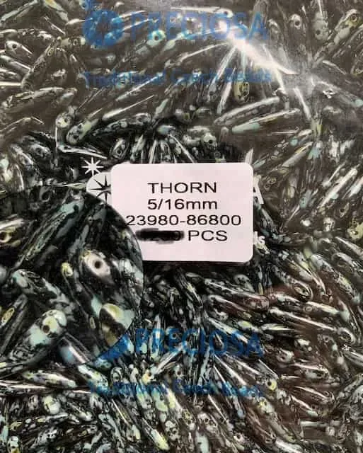 Preciosa Thorn Beads 3.5 Oz 5/16 mm 23980-86800 100 Pcs