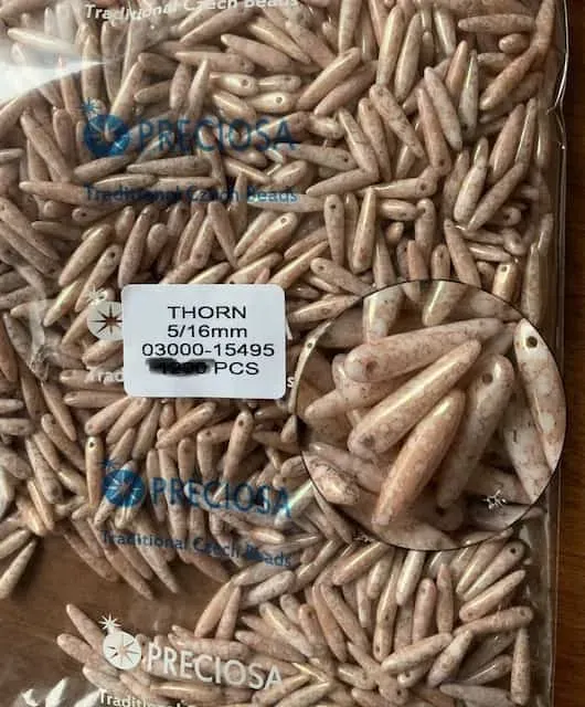 Preciosa Thorn Beads 3.5 Oz 5/16 mm 03000-15495 100 Pcs