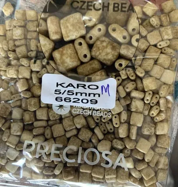 Preciosa Karo Beads 66209 5/5mm 50 gr. 1.7 Oz Matte