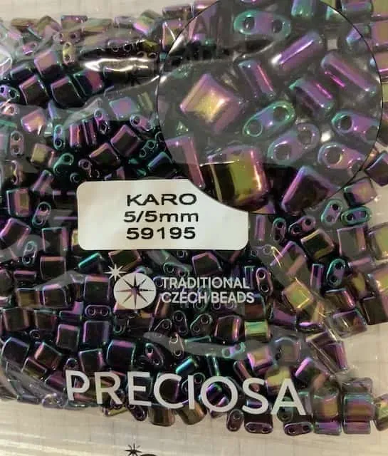 Preciosa Karo Beads 59195 5/5mm 3.5 Oz 5