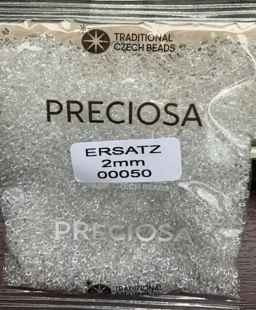 Preciosa Ersatz Beads 00050 2mm 3.5 Oz