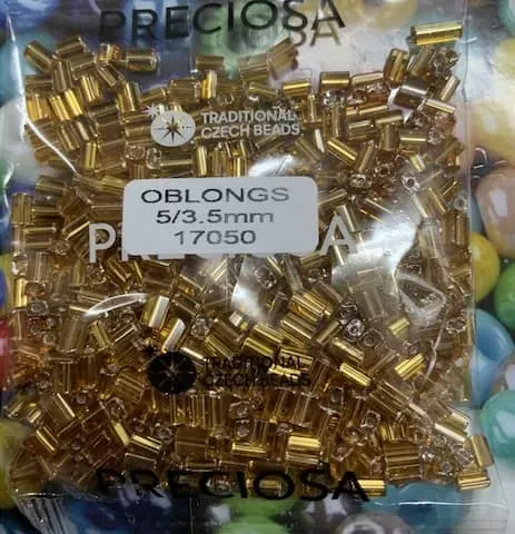 Preciosa Oblong Beads 17050 5/3.5mm 3.5 Oz