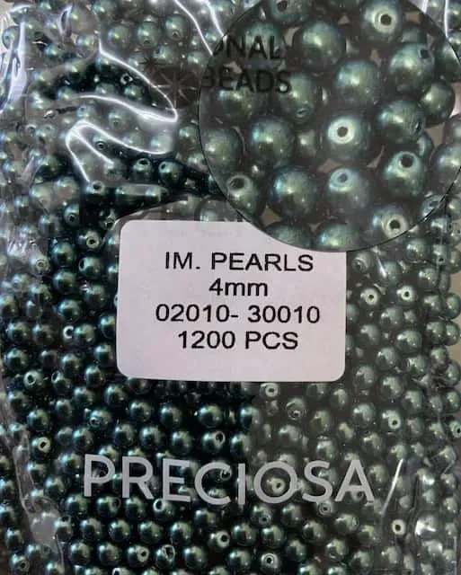 Preciosa Pearl Beads 4mm 02010-30010 120 Pcs