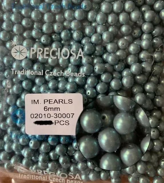 Preciosa Pearl Beads 6mm 02010-30007 100 Pcs