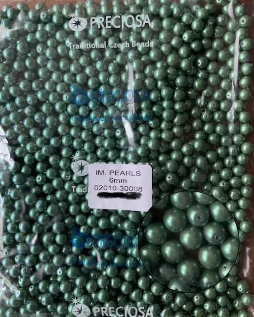 Preciosa Pearl Beads 6mm 02010-30008 100 Pcs