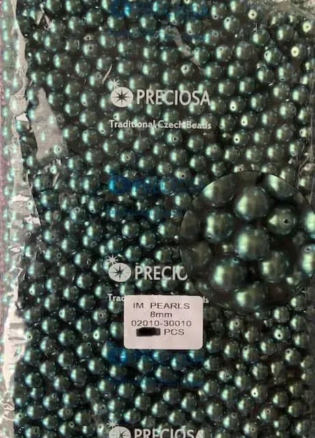 Preciosa Pearl Beads 8mm 02010-30010 100 Pcs