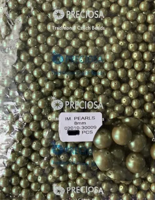 Preciosa Pearl Beads 8mm 02010-30009 100 Pcs
