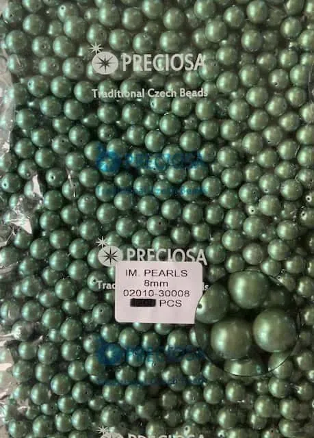 Preciosa Pearl Beads 8mm 02010-30008 100 Pcs