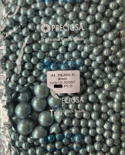 Preciosa Pearl Beads 8mm 02010-30007 100 Pcs