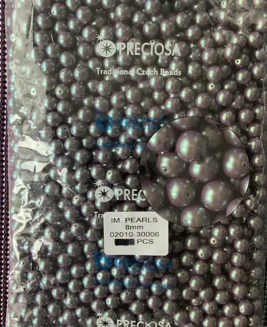Preciosa Pearl Beads 8mm 02010-30006 100 Pcs
