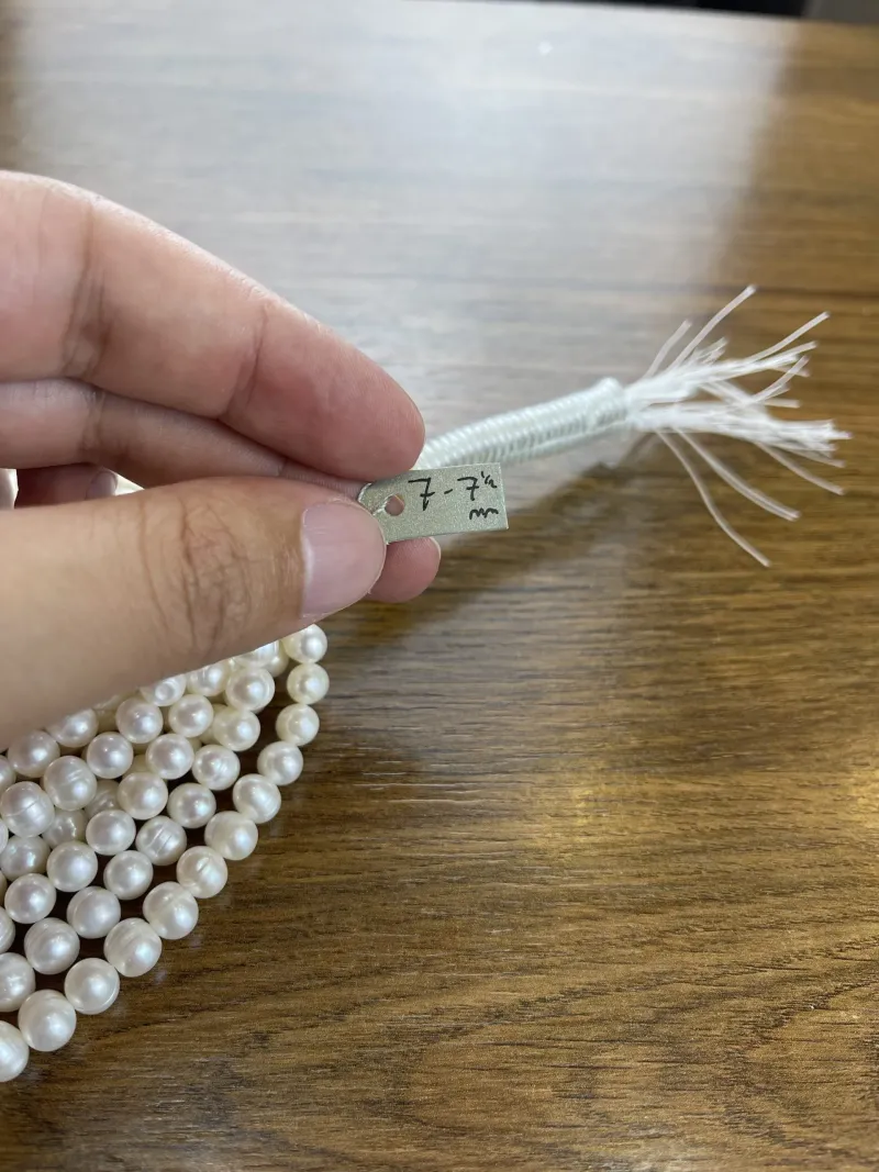 Lonjew Real Pearls 7-7.5mm A Grade Quality Approx 57 Pcs One Strand — photo 13