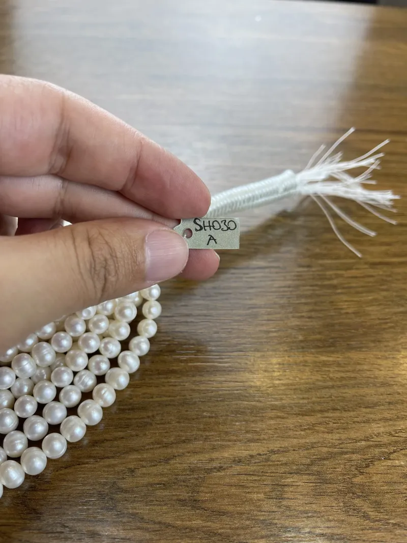 Lonjew Real Pearls 7-7.5mm A Grade Quality Approx 57 Pcs One Strand — photo 15