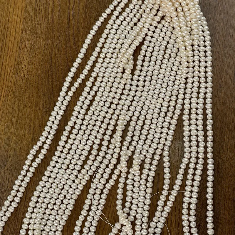 Lonjew Real Pearls 7-7.5mm A Grade Quality Approx 57 Pcs One Strand 4