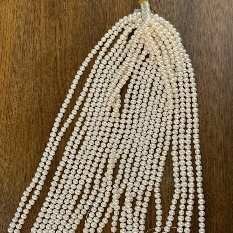 Lonjew Real Pearls 7-7.5mm A Grade Quality Approx 57 Pcs One Strand 6