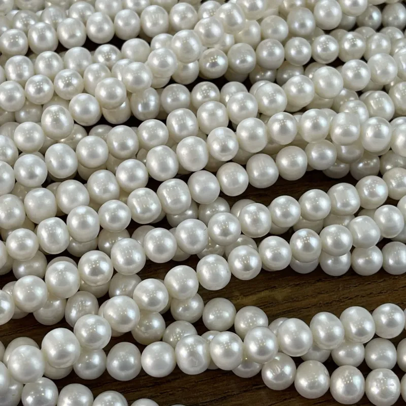 Lonjew Real Pearls 9-10mm B+ Grade Quality Approx 47 Pcs One Strand 2