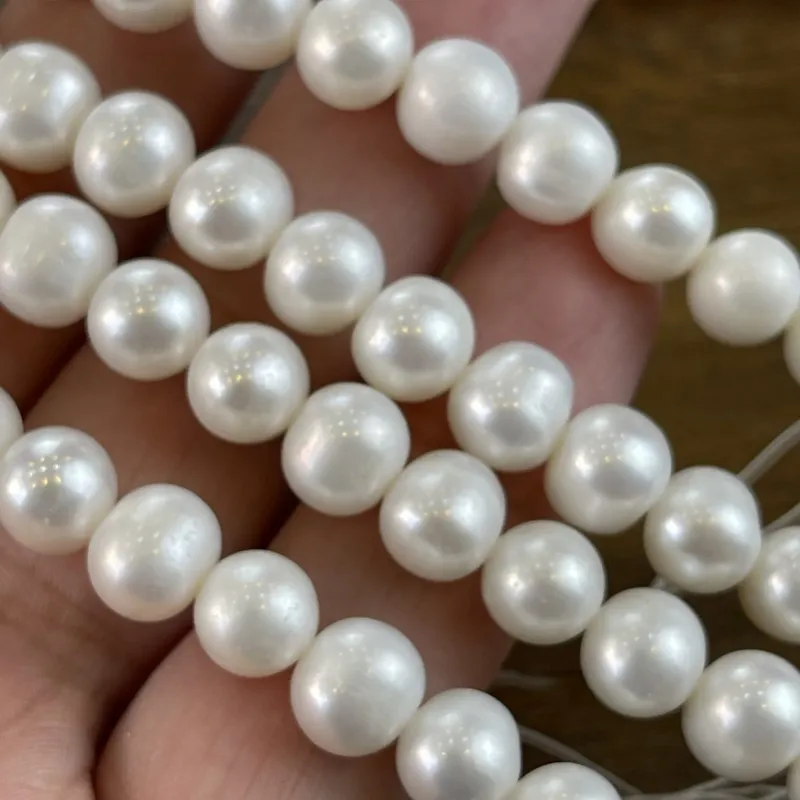 Lonjew Real Pearls 9-10mm B+ Grade Quality Approx 47 Pcs One Strand 7