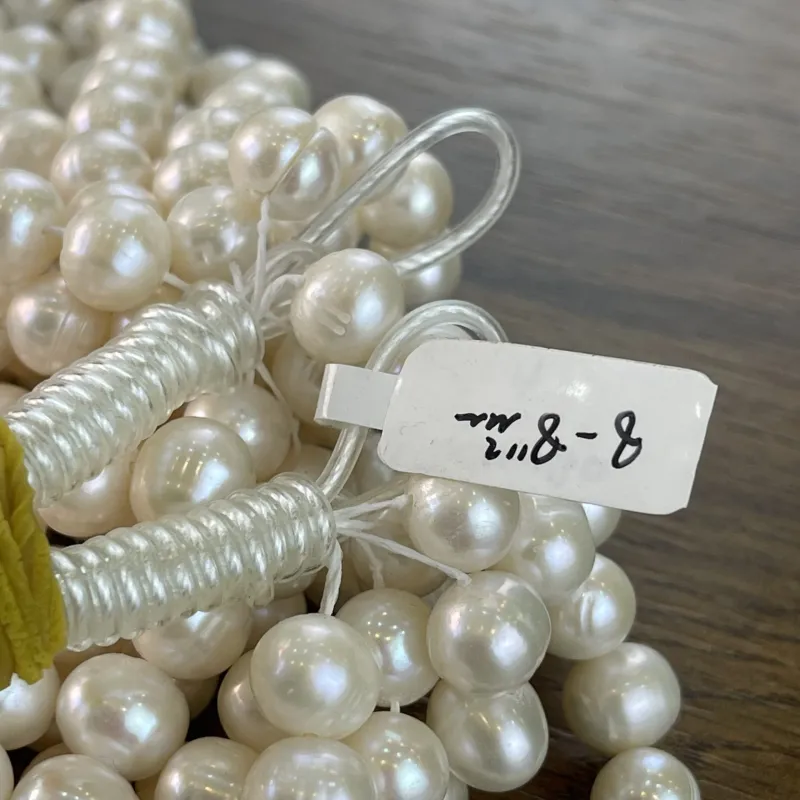 Lonjew Real Pearls 8-8.5mm A Grade Quality Approx 52 Pcs One Strand 9