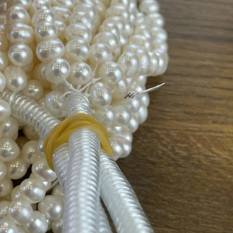 Lonjew Real Pearls 6.5-7mm A Grade Quality Approx 63 Pcs One Strand 7