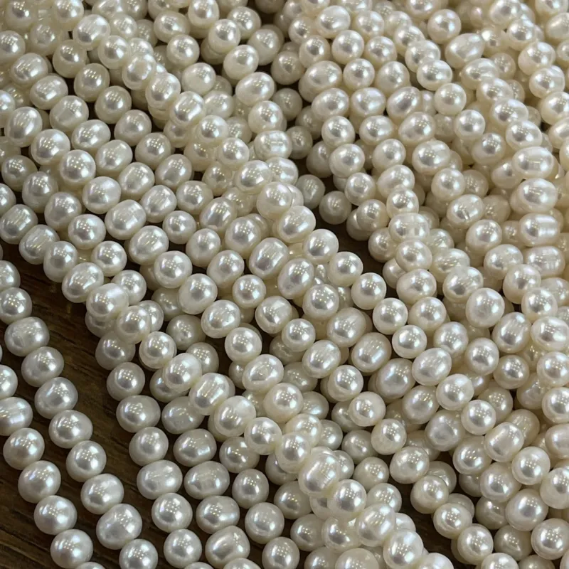 Lonjew Real Pearls 6.5-7mm A Grade Quality Approx 63 Pcs One Strand 8