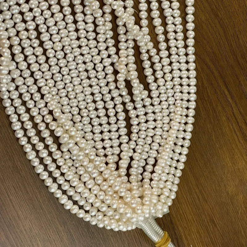 Lonjew Real Pearls 7.5-8mm A Grade Quality Approx 53 Pcs One Strand — photo 14
