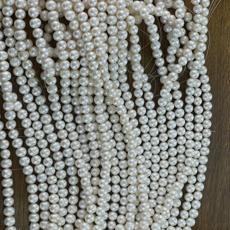 Lonjew Real Pearls 8-8.5mm B+ Grade Quality Approx 51 Pcs One Strand 2