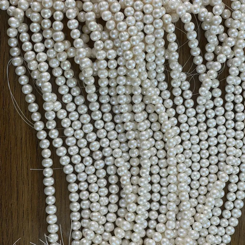 Lonjew Real Pearls 8-8.5mm B+ Grade Quality Approx 51 Pcs One Strand 3