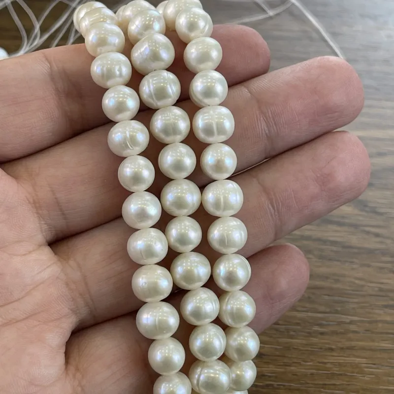 Lonjew Real Pearls 8-8.5mm B+ Grade Quality Approx 51 Pcs One Strand