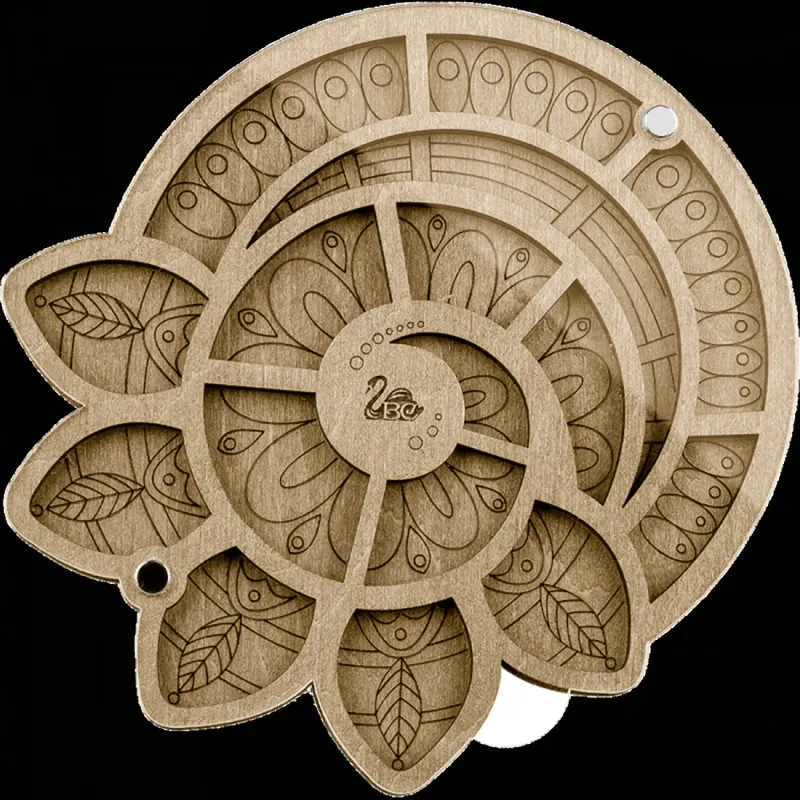 Lonjew Bead Organizer Wooden Flower Containerr 2