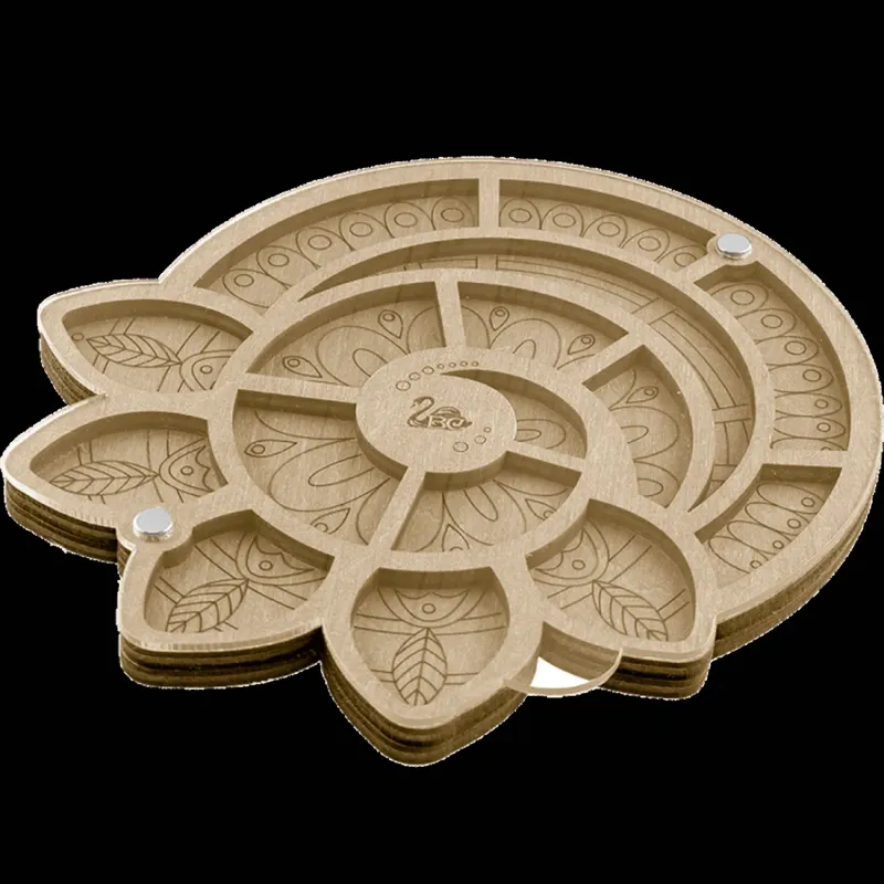 Lonjew Bead Organizer Wooden Flower Containerr 3