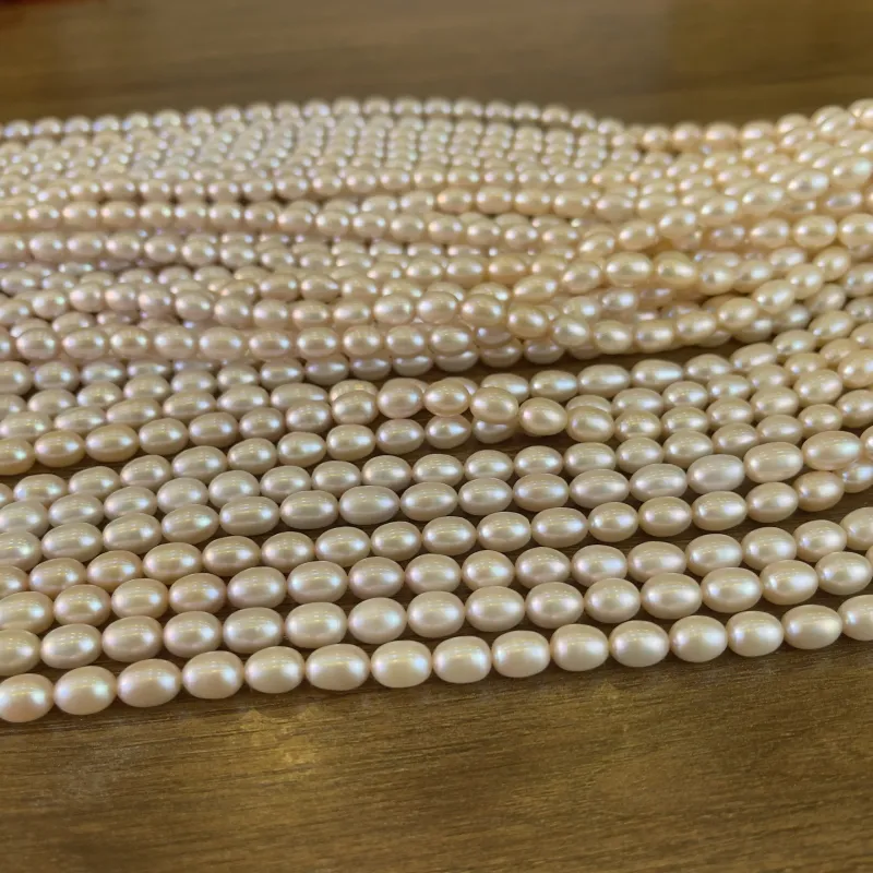 Lonjew Real Pearls 8-8.5mm AA+ Grade Quality Approx 40 Pcs One Strand Pink Multicolor — photo 12