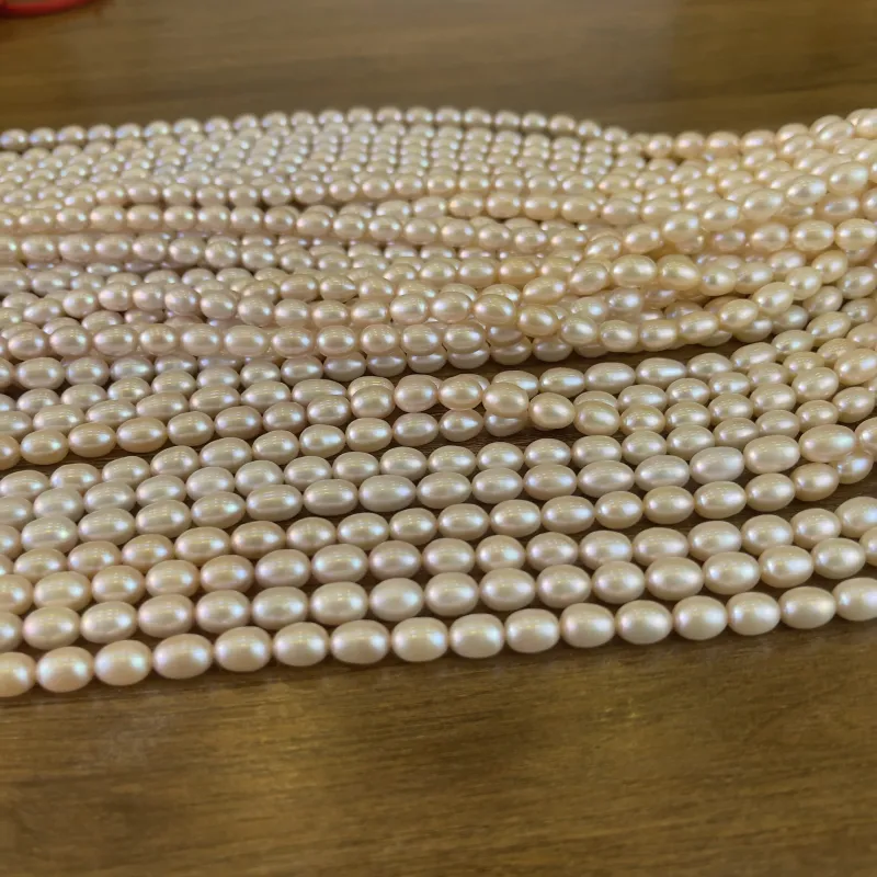 Lonjew Real Pearls 8-8.5mm AA+ Grade Quality Approx 40 Pcs One Strand Pink Multicolor — photo 13