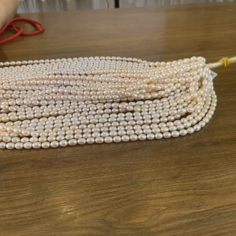 Lonjew Real Pearls 8-8.5mm AA+ Grade Quality Approx 40 Pcs One Strand Pink Multicolor — photo 14