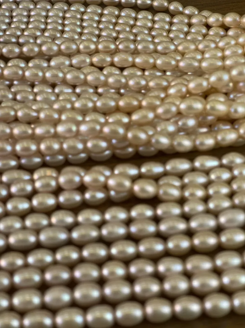 Lonjew Real Pearls 8-8.5mm AA+ Grade Quality Approx 40 Pcs One Strand Pink Multicolor — photo 16