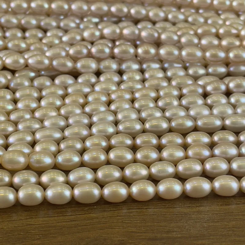 Lonjew Real Pearls 8-8.5mm AA+ Grade Quality Approx 40 Pcs One Strand Pink Multicolor — photo 17