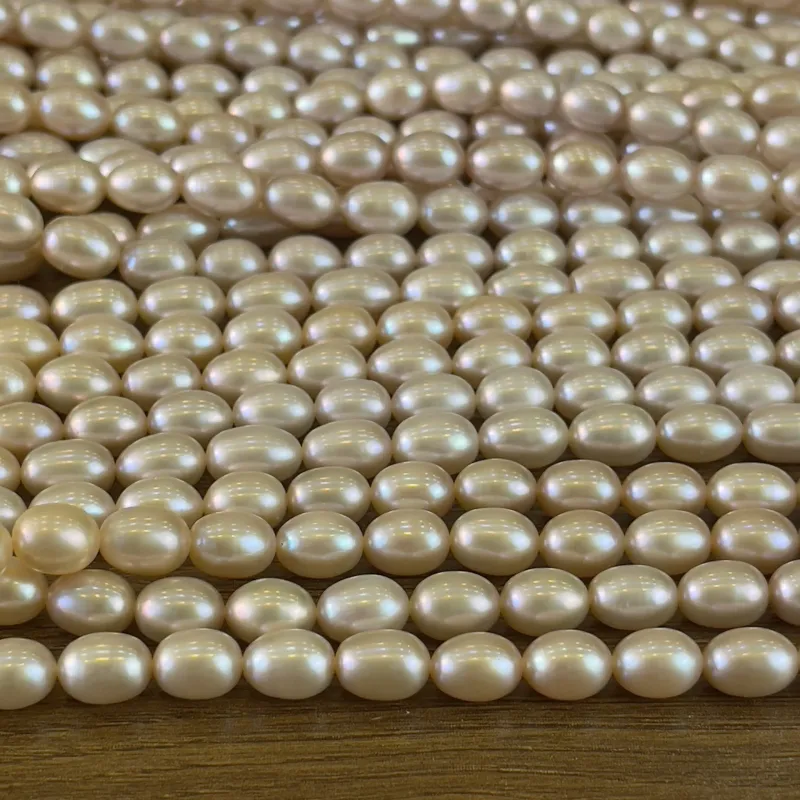 Lonjew Real Pearls 8-8.5mm AA+ Grade Quality Approx 40 Pcs One Strand Pink Multicolor 2