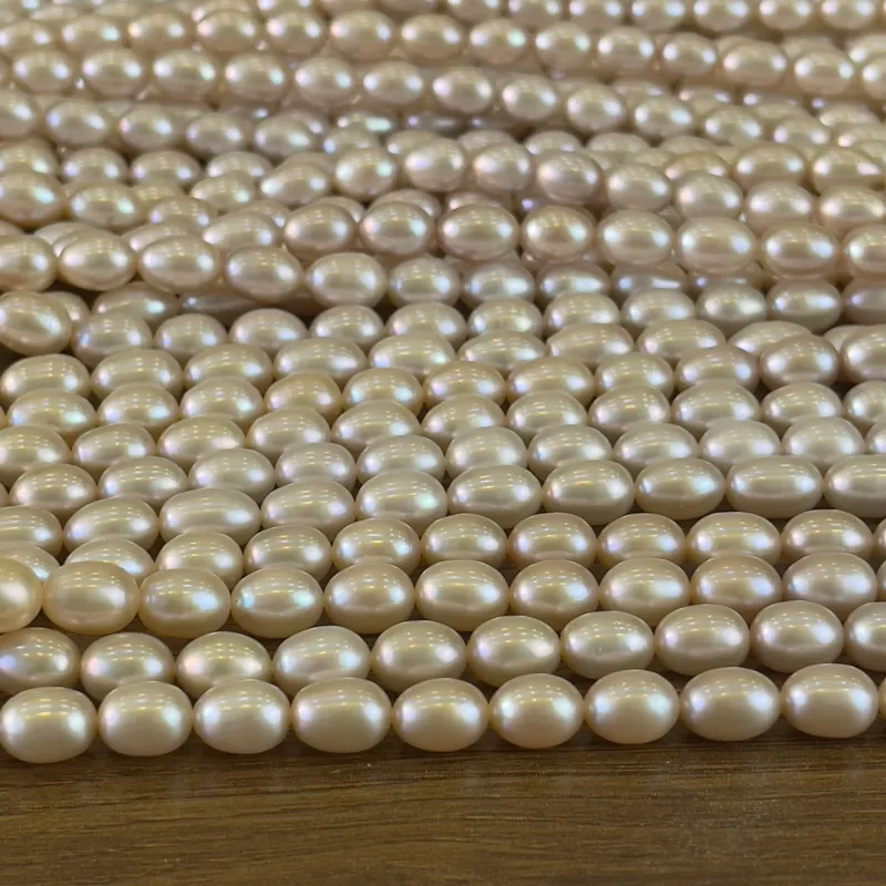 Lonjew Real Pearls 8-8.5mm AA+ Grade Quality Approx 40 Pcs One Strand Pink Multicolor — photo 20