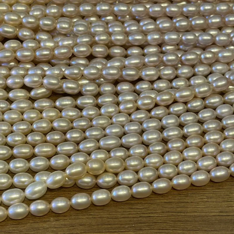 Lonjew Real Pearls 8-8.5mm AA+ Grade Quality Approx 40 Pcs One Strand Pink Multicolor 3