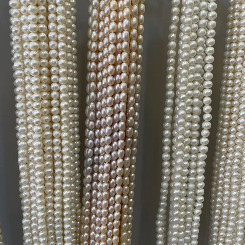 Lonjew Real Pearls 8-8.5mm AA+ Grade Quality Approx 40 Pcs One Strand Pink Multicolor 9
