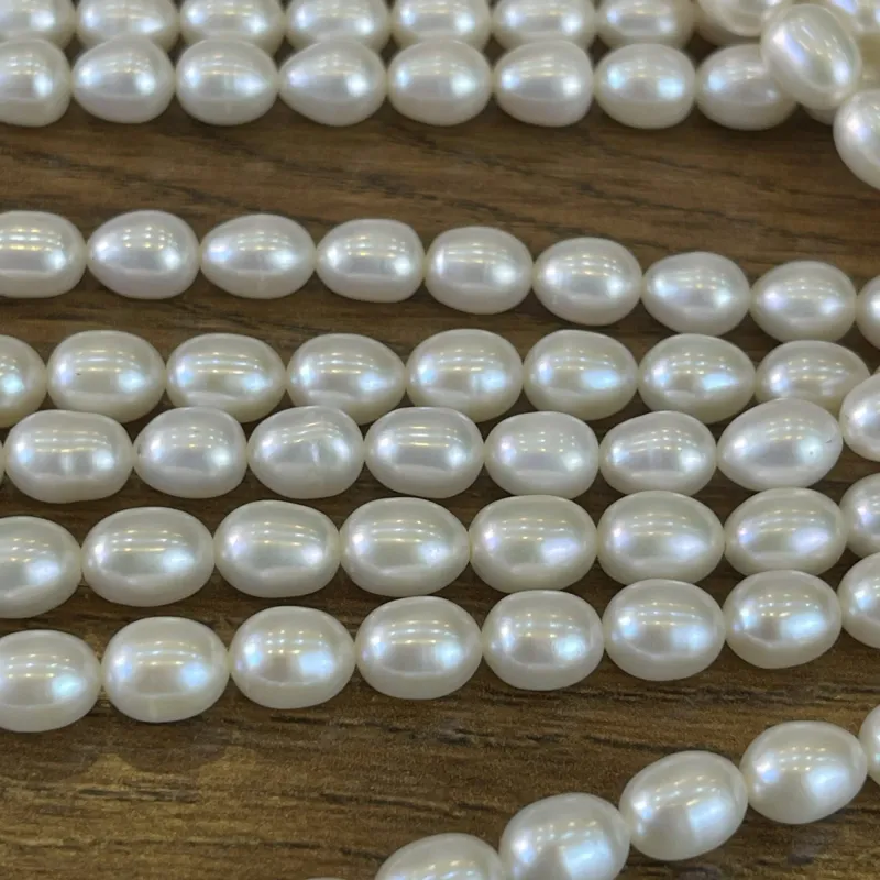 Lonjew Real Pearls 6-7mm AAA Grade Quality Approx 48 Pcs One Strand 7