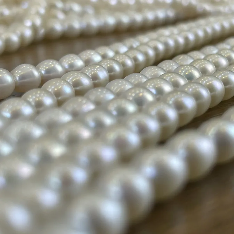 Lonjew Real Pearls 6-7mm AAA Grade Quality Approx 48 Pcs One Strand 8